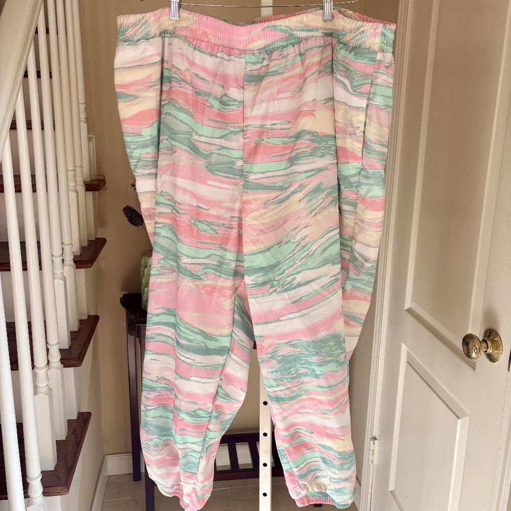 Adidas Originals R.Y.V. Track Jogger Pants Pastel Marble Swirl Womens 4X